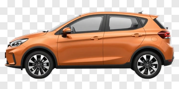 Orange Compact Car PNG