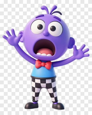 Cartoon Character With Bow Tie And Checkerboard Pants PNG