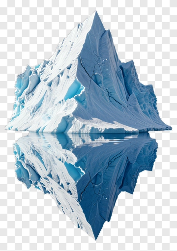 Iceberg Reflection In Water PNG