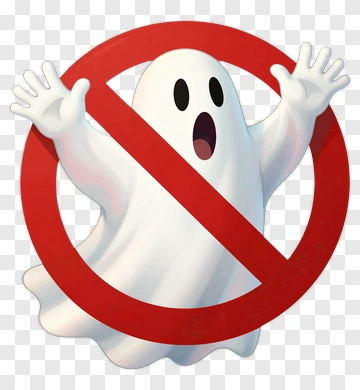 Cartoon Ghost With No Symbol PNG