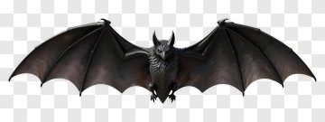 Realistic Bat With Outstretched Wings PNG