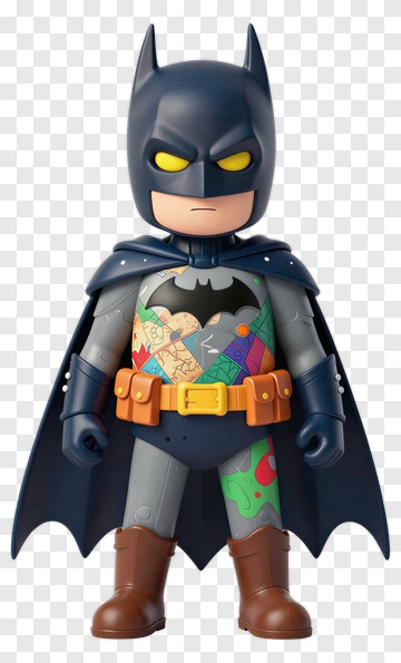 Cartoon Batman Figure PNG