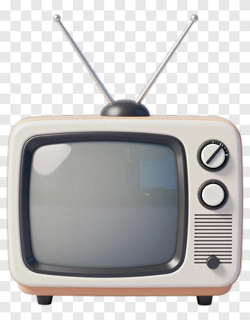 Vintage Television Set PNG
