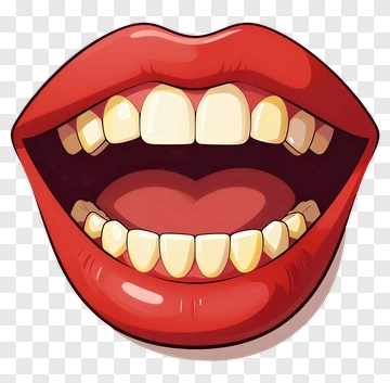 Cartoon Mouth With Open Smile PNG