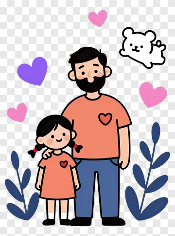 Cartoon Family Holding Hands PNG