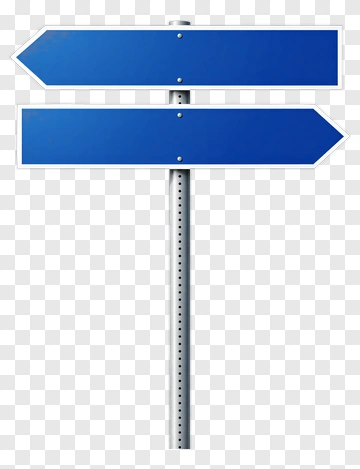 Blue Directional Signpost PNG
