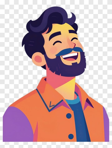 Cartoon Man Smiling PNG