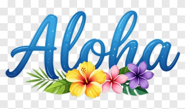 Aloha Floral Design PNG