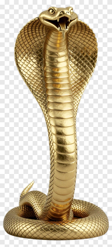 Golden Cobra Statue PNG