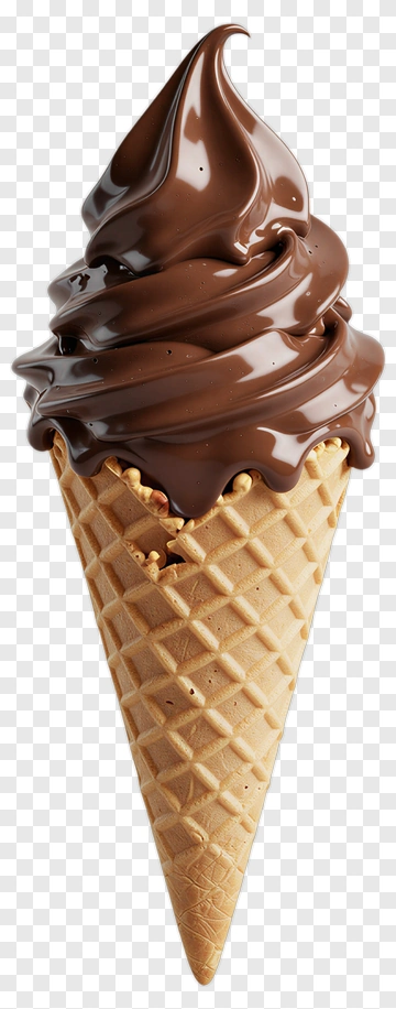 Chocolate Ice Cream Cone PNG