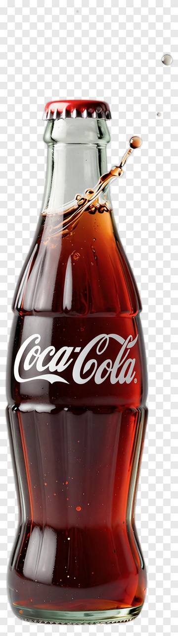 Coca-Cola Bottle With Splash PNG