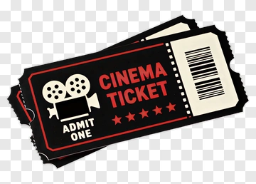 Cinema Ticket With Admit One PNG