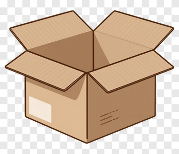 Open Cardboard Box PNG