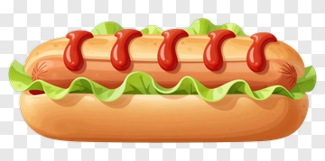 Hot Dog With Lettuce And Ketchup PNG