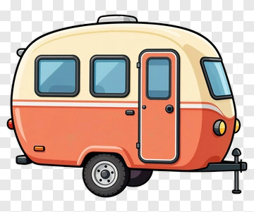 Cartoon Travel Trailer PNG