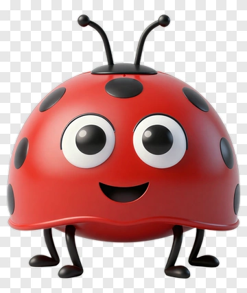 Cartoon Ladybug Character PNG