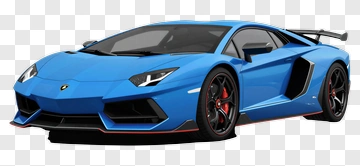 Blue Lamborghini Aventador Sports Car PNG