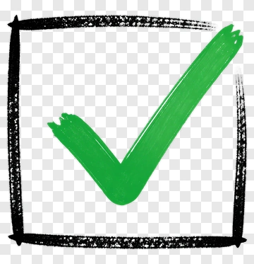 Green Check Mark Inside A Black Box PNG