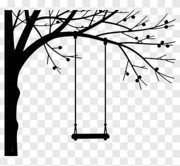 Swing Hanging From A Tree PNG
