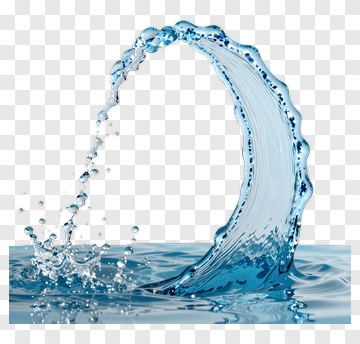 Water Splashing In A Wave Shape PNG