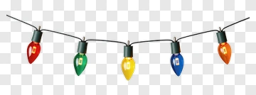 Colorful Christmas String Lights PNG