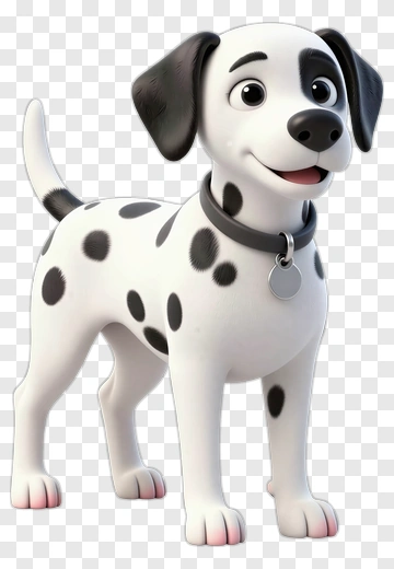 Cartoon Dalmatian Dog PNG