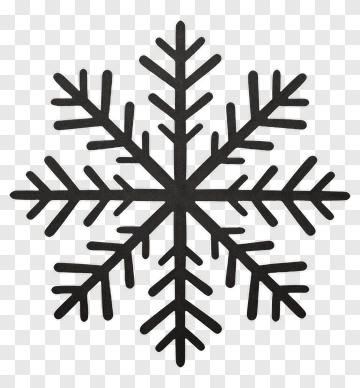 Black Snowflake Design PNG