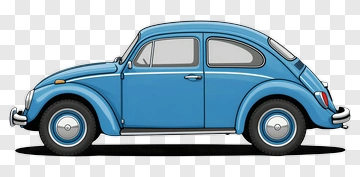 Blue Volkswagen Beetle Car PNG