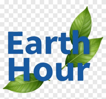 Earth Hour Logo With Leaves PNG