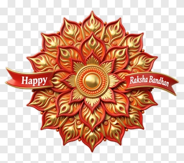 Happy Raksha Bandhan Decorative Design PNG