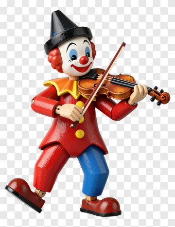 Clown Playing Violin PNG