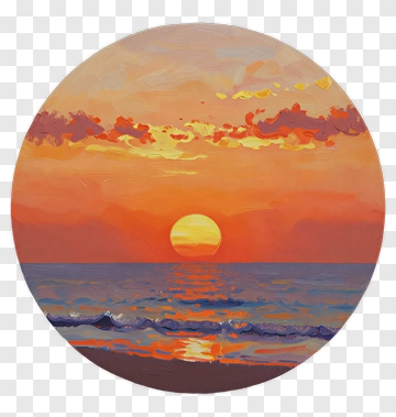 Sunset Over The Ocean PNG