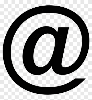 Black At Symbol PNG