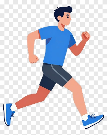 Cartoon Man Running PNG
