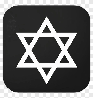 Star Of David Symbol On Black Background PNG