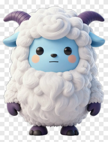 Cartoon Sheep Character PNG