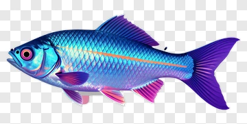 Colorful Fish With Blue And Purple Scales PNG