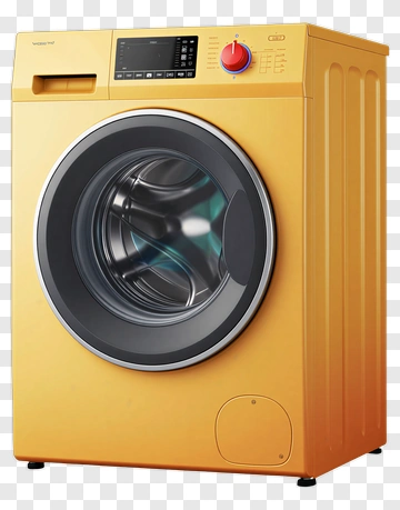 Yellow Washing Machine PNG