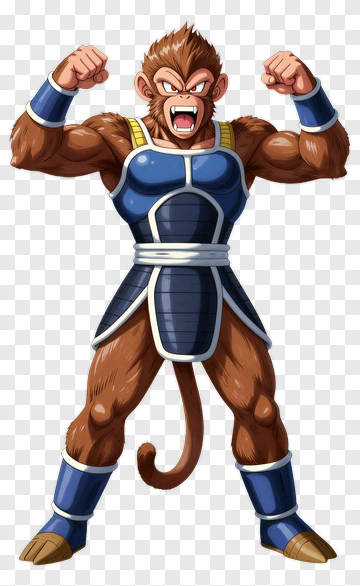 Fierce Cartoon Saiyan Warrior PNG