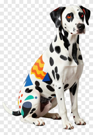 Colorful Dalmatian Dog PNG