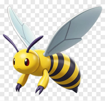 Cartoon Bee With Wings PNG