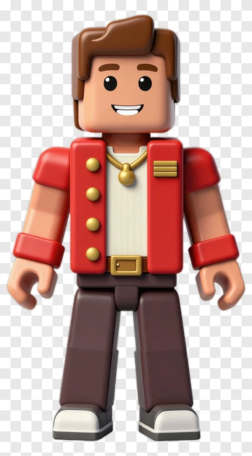 3D Character With Red Jacket PNG