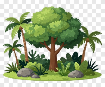 Lush Green Forest Scene PNG