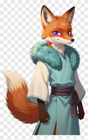 Fox Character In Traditional Outfit PNG