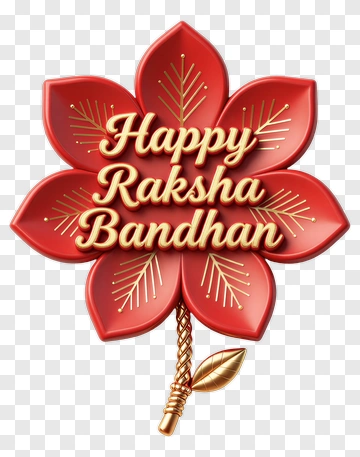 Happy Raksha Bandhan Flower Design PNG