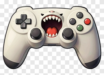 Cartoon Game Controller With Monster Face PNG