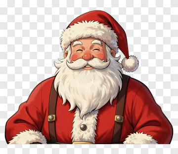 Cartoon Santa Claus Smiling PNG
