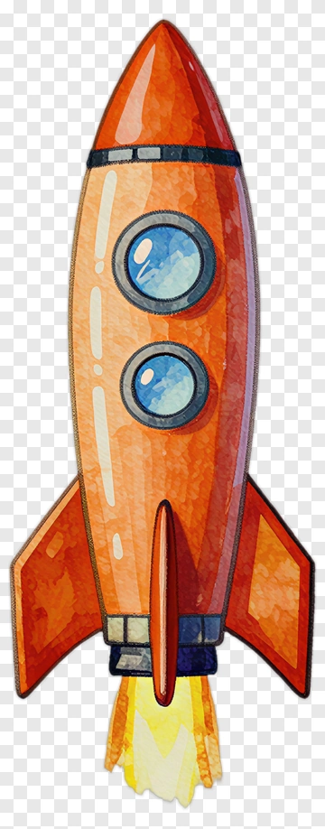 Cartoon Rocket Launching PNG