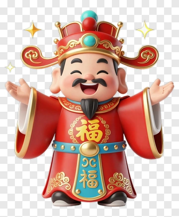 Cartoon God Of Fortune Character PNG
