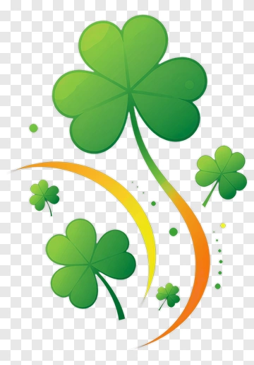 Colorful Shamrock Design PNG
